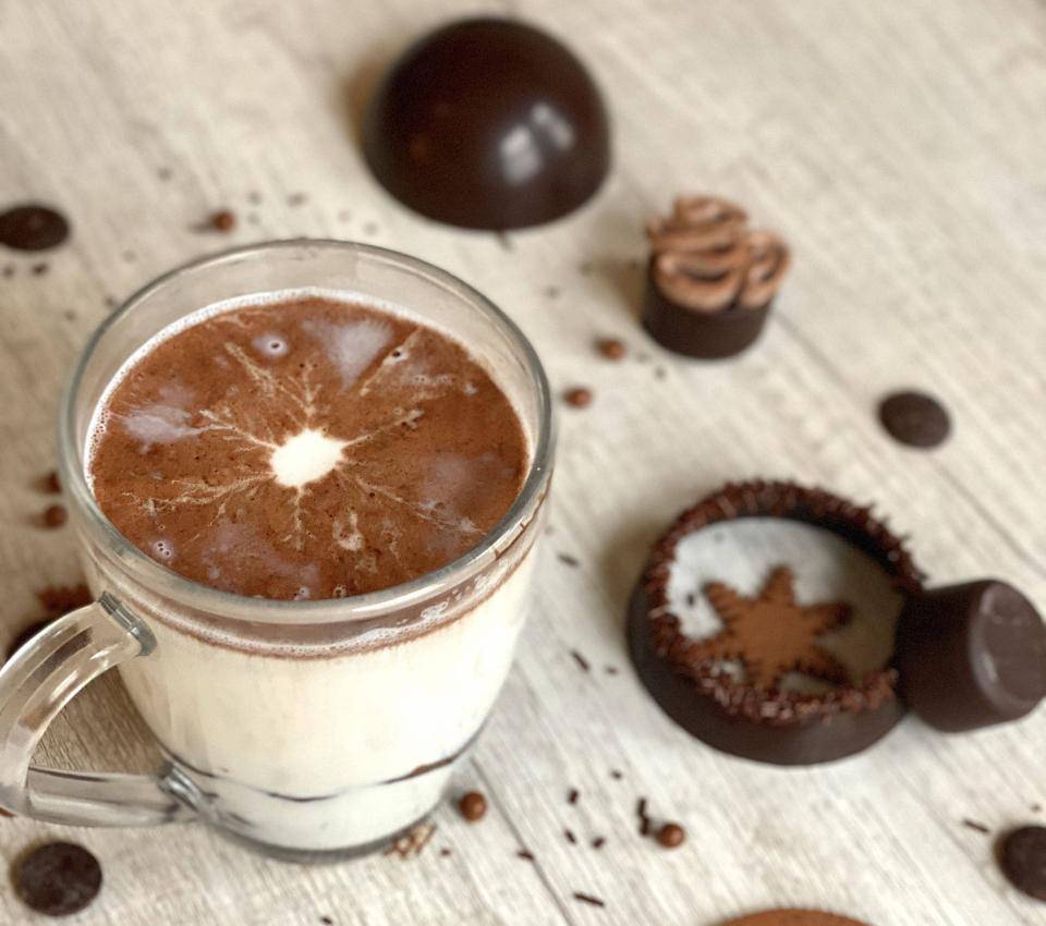 Hot chocolate on a table